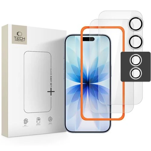 Ochranné sklo Tech-Protect Easy Set+ iPhone 17, 3 ks