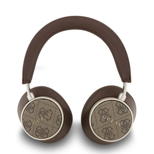 Guess PU Leather 4G Classic Logo ENC Bezdrátová Sluchátka Brown