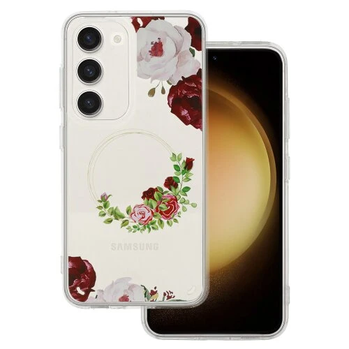 Puzdro Tel Protect Samsung Galaxy A25 5G, vzor Kvety - transparentné