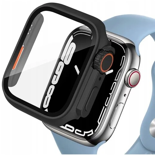 Puzdro Tech-Protect s ochranným sklom Apple Watch 10 46mm - čierno-oranžové