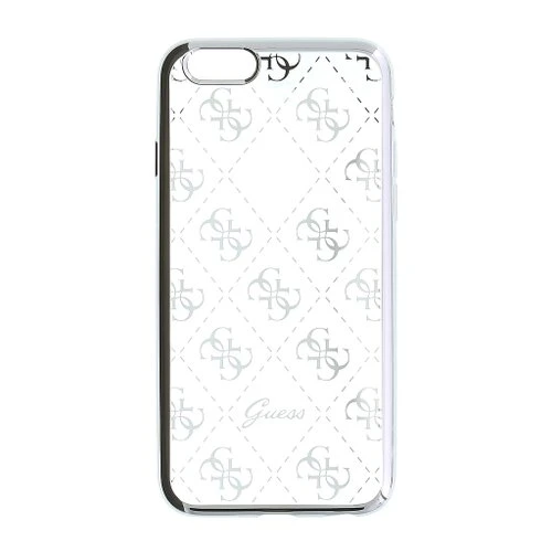 Puzdro Guess iPhone 5/5S/SE GUHCPSETR4GSI silikónové - strieborné