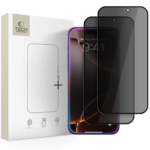 Ochranné sklo Privacy Tech-Protect Glass Spy+ iPhone 16 Pro/17/18 Pro/17 Pro, 2 ks