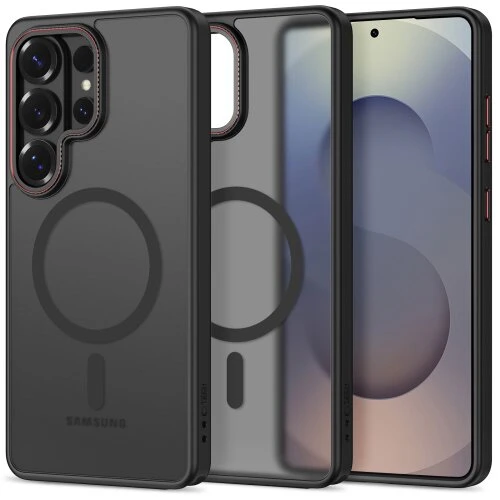 Puzdro Tech-Protect Magcam Magsafe Galaxy S26 Ultra - matné čierno-červené