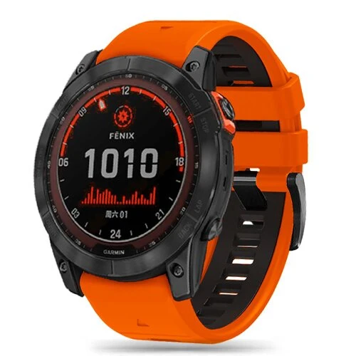 Remienok Tech-Protect Iconband Pro Garmin Fenix 5X/5X Plus/6X/6X Pro/7X/8/8 Pro (51 mm) - oranžovo-čierny
