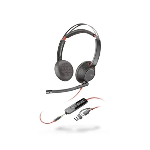 HP Poly Blackwire 5220 MS Teams náhlavná súprava, 3.5 mm jack + USB-C/A adaptér, stereo (bulk)