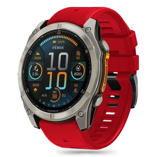 Remienok Tech-Protect Silicone Line Garmin Fenix 5X/5X Plus/6X/6X Pro/7X/8/8 Pro (51 mm) - červený