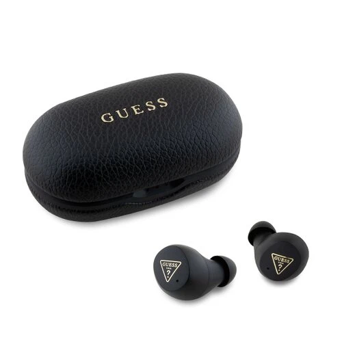 Guess PU Grained ENC TWS Bezdrôtové Slúchadlá Čierne
