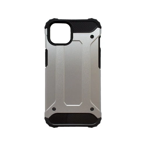 Puzdro Military iPhone 13, plastové - strieborné