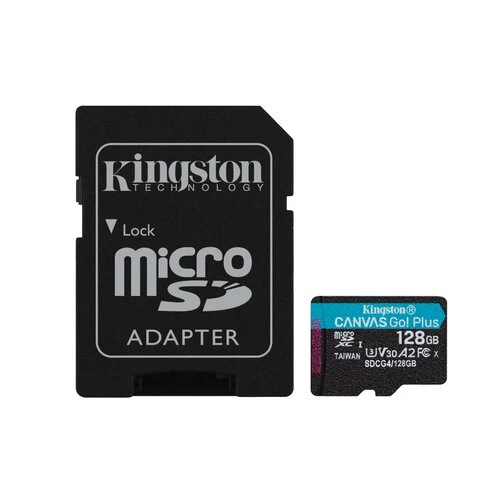 Kingston Canvas Go Plus A2/Micro SDXC/128GB/UHS-I U3 / Class 10/+ Adaptér