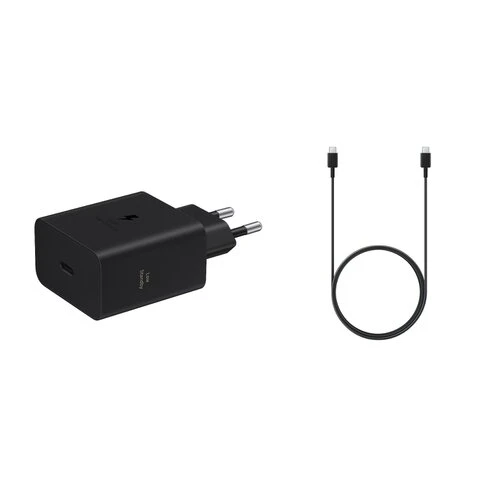 EP-T6010NBE + EP-DA705BBE Samsung USB-C 60W Cestovní nabíječka + USB-C/USB-C Datový Kabel 3A Black (OOB Bulk)