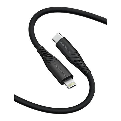 EKO KÁBEL Silikon USB-C/Lightning 1,2 M 60W Čierna