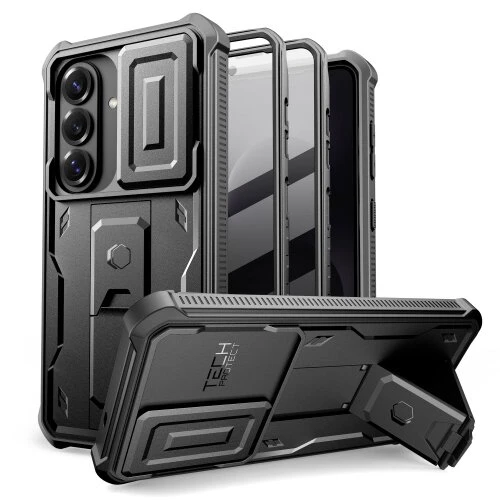 Puzdro Tech-Protect Kevlar Cam+ Galaxy S26, 2 ks - čierne