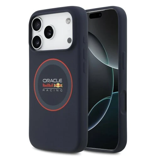 Red Bull Silicone Red Ring MagSafe Zadní Kryt pro iPhone 17 Pro Navy