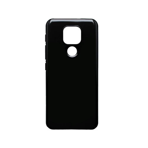 Motorola E7 Plus čierne gumené puzdro, nelepivé