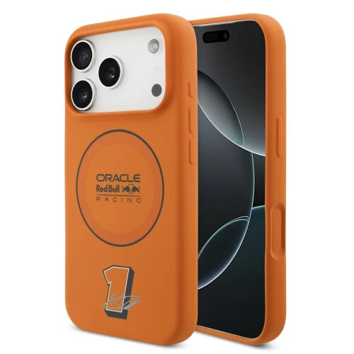 Red Bull Silicone Blue Ring MagSafe Zadní Kryt pro iPhone 17 Pro Orange