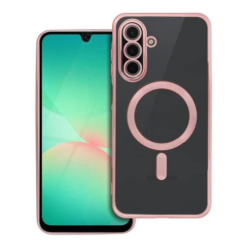 Puzdro Magsafe Shine Samsung Galaxy A26 - ružovo-zlaté