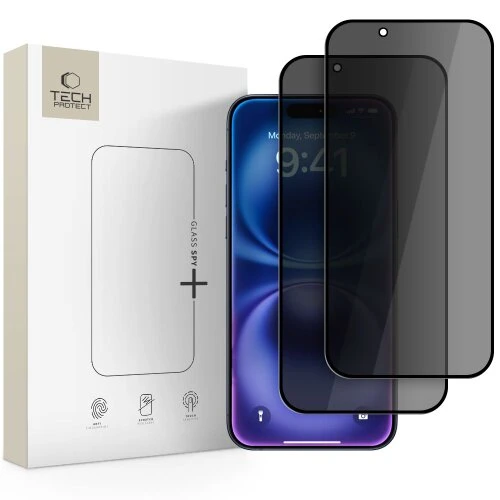 Ochranné sklo Privacy Tech-Protect Glass Spy+ iPhone Air, 2 ks