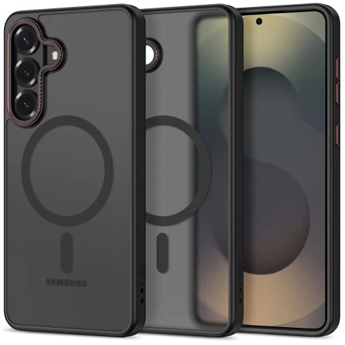 Puzdro Tech-Protect Magcam Magsafe Galaxy S26+ Plus - matné čierno-červené