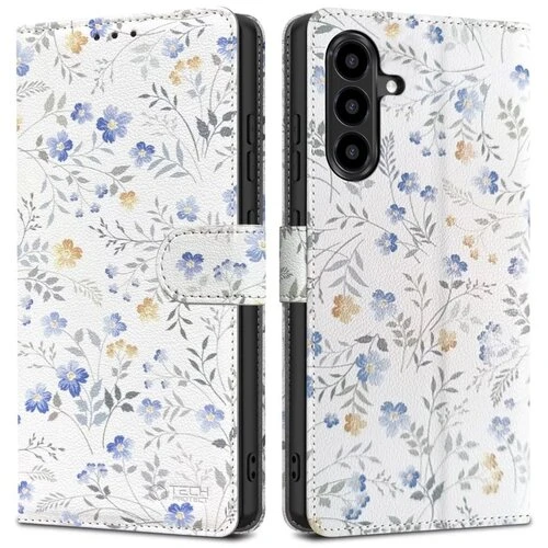 Puzdro Tech-Protect Book Samsung Galaxy A56 5G - Jarné kvety