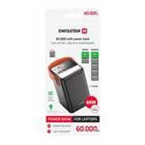 Swissten Power Line Powerbanka 60000 mAh 65W PD Čierna