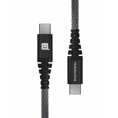 EKO KÁBEL Kevlar USB-C/USB-C 0,3 M 60W Antracit