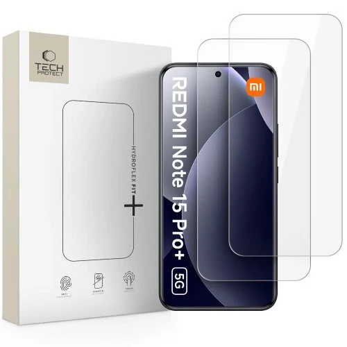 Hydrogélová fólia Tech-Protect Hydro Flex+ Xiaomi POCO M8 Pro/Redmi Note 15 Pro+ Plus 5G, 2 ks - transparentná