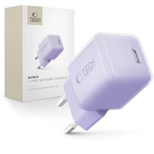 Nabíjačka Tech-Protect NCM25 1-port PD 25W - baby purple