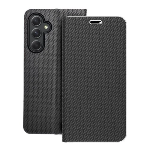 Puzdro Luna Book Carbon Samsung Galaxy A54 5G - čierne