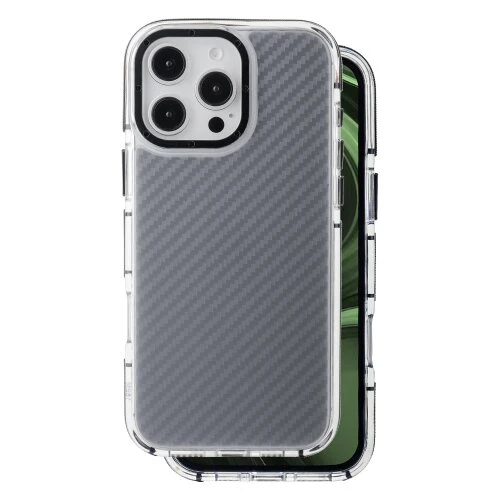 Puzdro Acrylic Carbon iPhone 16 Pro Max - čierne