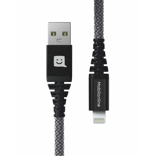 EKO KÁBEL Kevlar USB/Lightning 1,2 M 60W Antracit