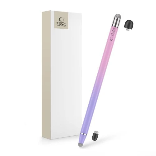 Stylus pero Tech-Protect USP100 4-tip dotykové - fialovo-ružové