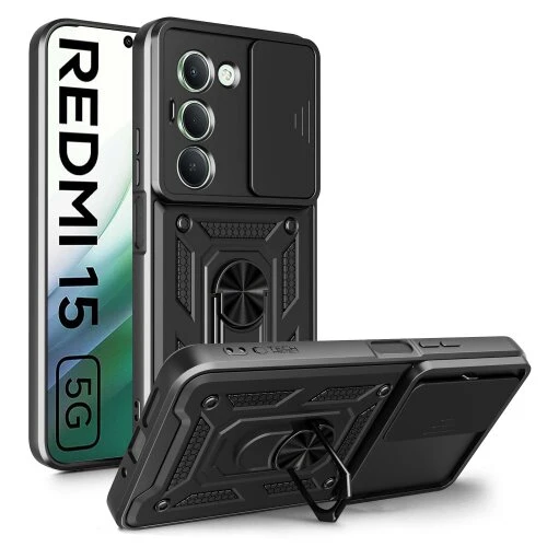 Puzdro Tech-Protect Camshield Pro Xiaomi Redmi 15 4G/5G - čierne