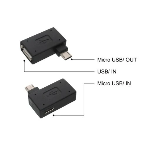 OTG adaptér z USB na micro USB, čierny