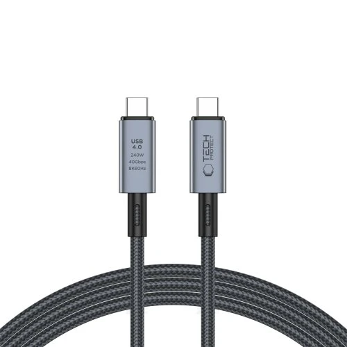 Kábel Tech-Protect Ultraboost Max USB 4.0 8K 40Gbps USB-C, PD 240W, 2m - sivý