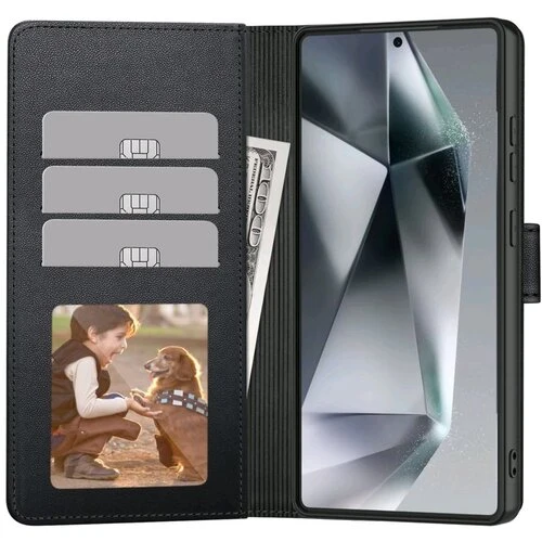 Puzdro Tech-Protect Wallet Book Motorola Moto G15/G15 Power - čierne