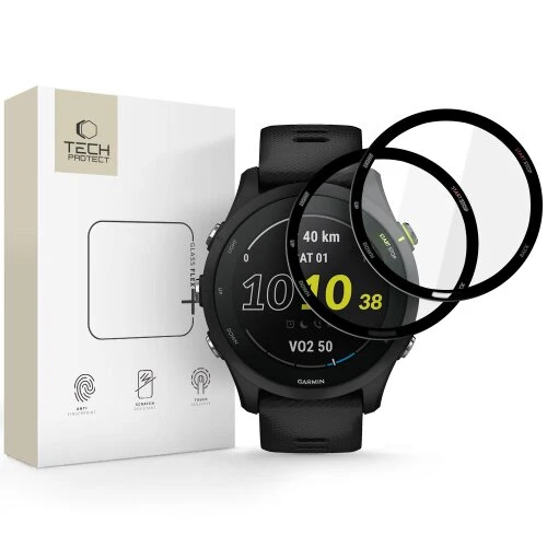 Ochranné sklo Tech-Protect Glass Flex+ Garmin Forerunner 255/255 Music, 2 ks - čierne