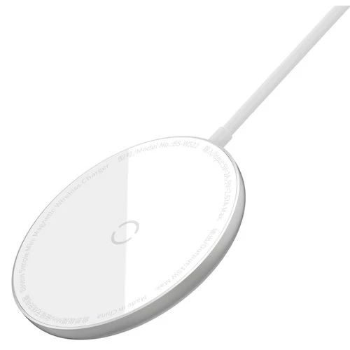 Baseus WXJK-F02 Simple Mini Magnetic Bezdrátová Nabíječka White