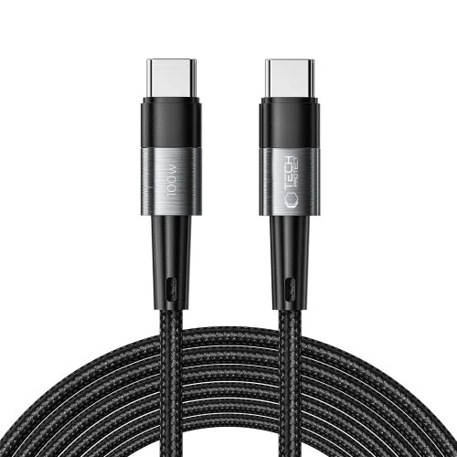 Kábel Tech-Protect Ultraboost USB-C, PD100W/5A, 3 m - sivý