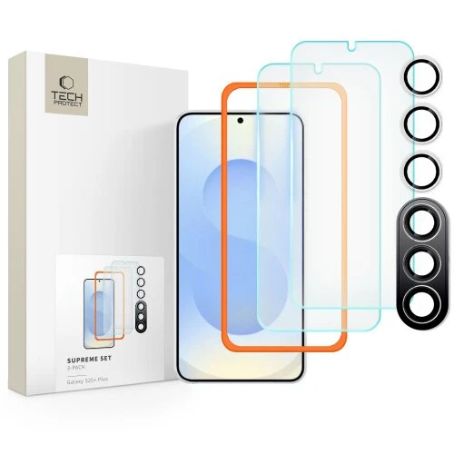Ochranné sklo Tech-Protect Supreme Set Galaxy S25+ Plus, 3 ks