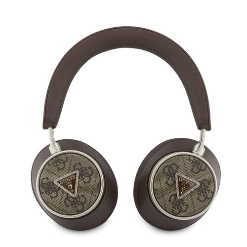 Guess PU 4G Triangle Logo ENC Bezdrátová Sluchátka Brown