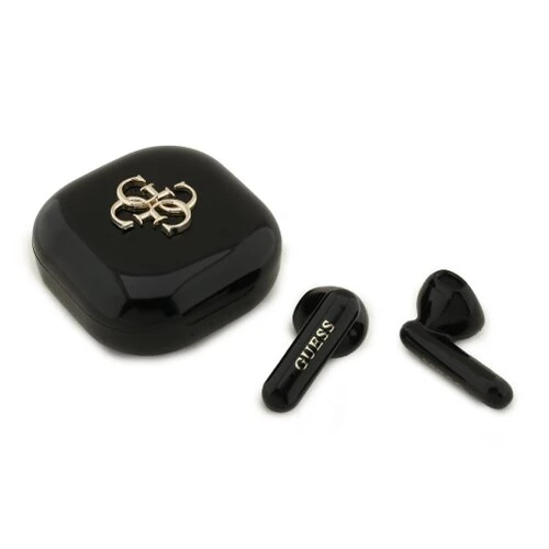 Guess 4G Metal Logo TWS Bezdrátová Sluchátka Black