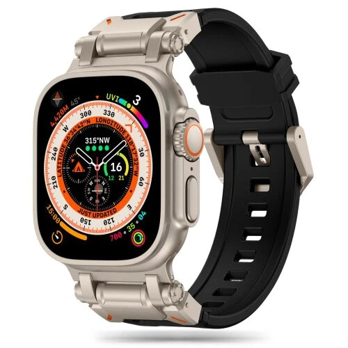 Remienok Tech-Protect Delta Pro Apple Watch 8/9/10/11/SE/Ultra (44/45/46/49 mm) - čierno-titánový