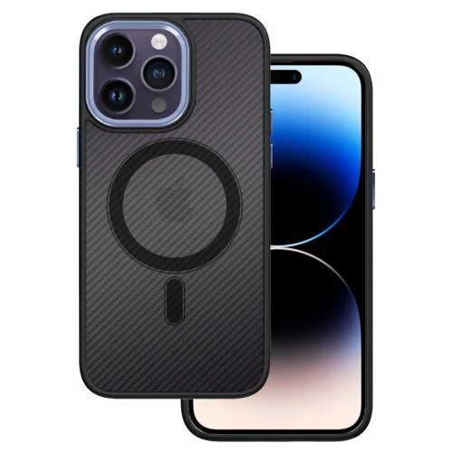 Puzdro Tel Protect Magsafe Carbon iPhone 11 Pro - čierno-fialové