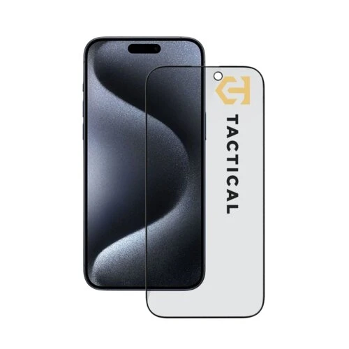 Tactical Glass Shield Privacy Stealth 5D sklo pro Apple iPhone 15 Pro Black