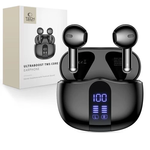 Slúchadlá Tech-Protect Ultraboost TWS Earphone Core G2 - čierne