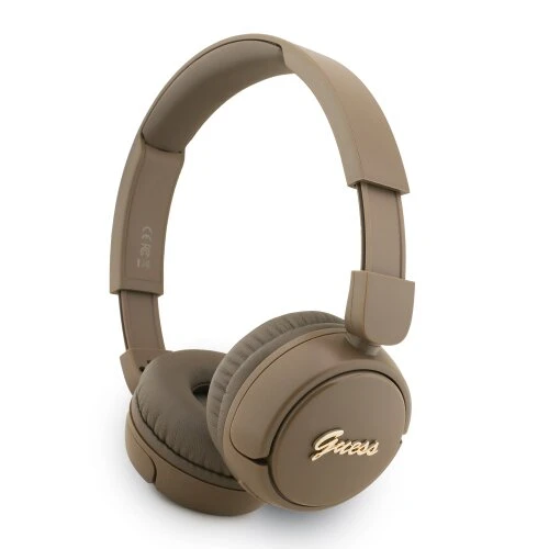 Guess Script Metal Logo Bezdrátová Sluchátka Brown