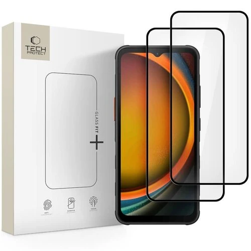 Ochranné sklo Tech-Protect Glass Fit+ Galaxy XCover 7/7 Pro, 2 ks - čierne