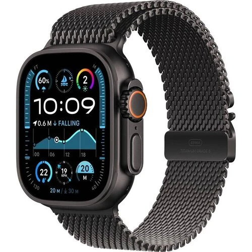 Apple Watch Ultra 2 GPS + Cellular 49mm Black Titanium Case with Black Titanium Milanese Loop - S - Nový z výkupu