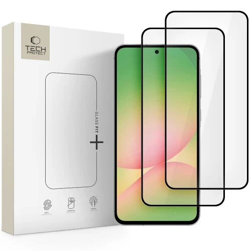 Ochranné sklo Tech-Protect Glass Fit+ Galaxy A36/A56 5G, 2 ks - čierne