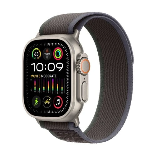 Apple Watch Ultra 2 GPS + Cellular 49mm Titanium Case with Blue/Black Trail Loop - M/L - Trieda A